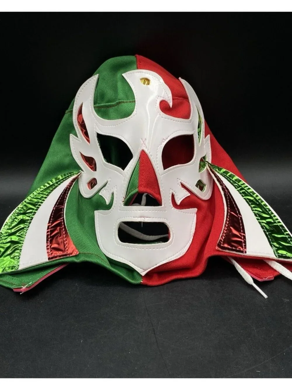 Mexican Lucha Libre Wrestling Mask Red Green White Rey Mysterio #2 - Picture 1 of 7